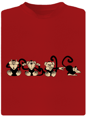 Opica pánske športové tričko Red Mal