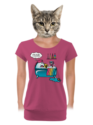 Ako sa stať jednorožcom dámske tričko s lemom Magenta