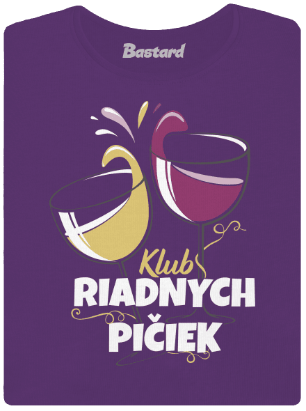 Klub riadnych pičiek dámske tričko prémium Purple