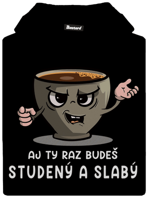 Studená káva detská mikina klokanka Black