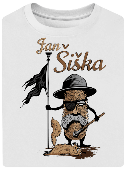 Jan Šiška unisex tričko oversized White