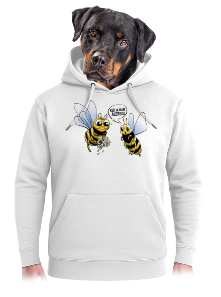 Alergická včielka unisex mikina premium Snowwhite