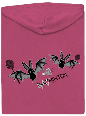 Batminton dámska mikina na zips Magenta