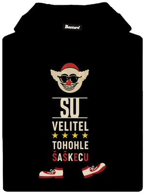 Velitel šaškecu pánska mikina klokanka Black