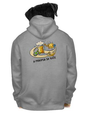 A predsa sa točí! pánska mikina na zips Light Melange