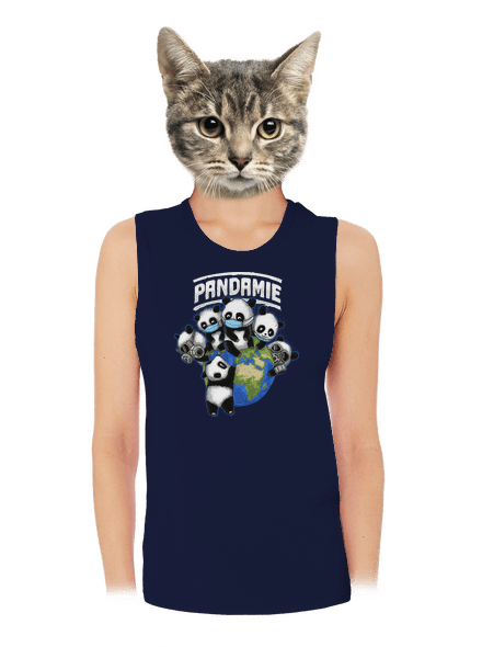 Pandamie dámske tielko voľné Navy