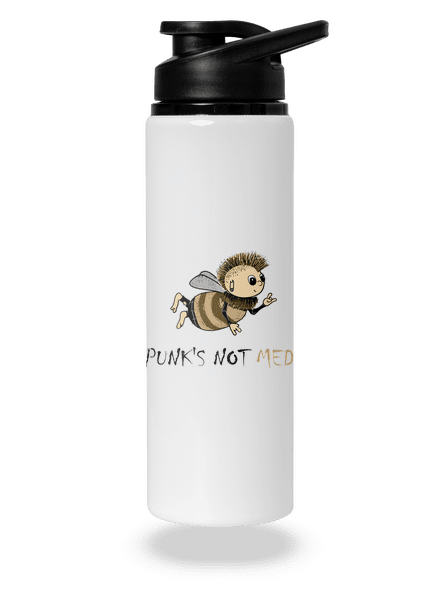 Punks Not Med flaša na vodu White