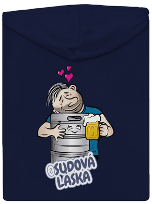 Osudová láska pánska mikina na zips Navy