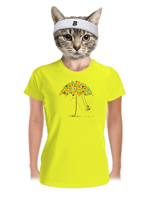 Radosť z jesene dámske športové tričko Neon Yellow