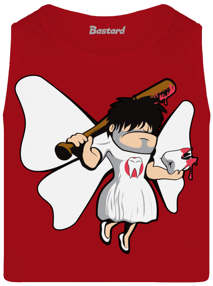 Zúbková víla pánske tielko Red