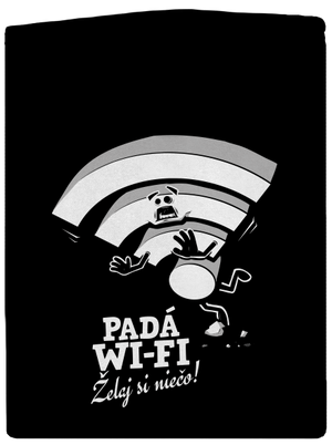 Padá wi-fi dámska mikina na zips Black