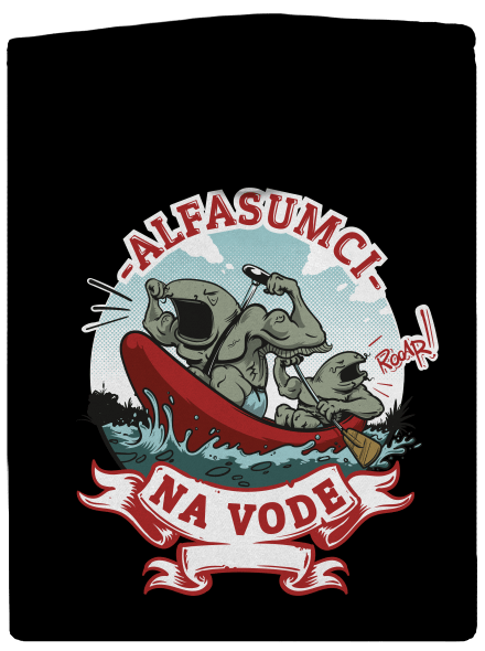 Alfasumci na vode dámska mikina na zips Black