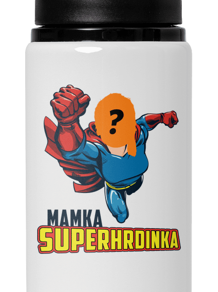 Mamka superhrdinka flaša na vodu White