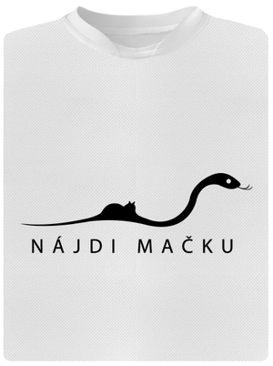 Nájdi mačku pánske športové tričko White