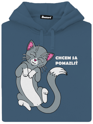 Chcem sa pomazliť dámska mikina klokanka Denim