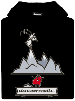 Láska hory prenáša detská mikina klokanka Black