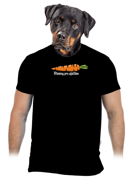 Vitamíny pre zajačikov pánske tričko Black