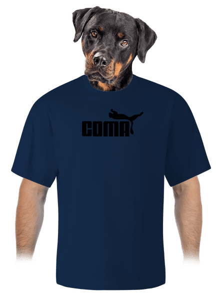 Coma unisex tričko oversized Midnight Blue