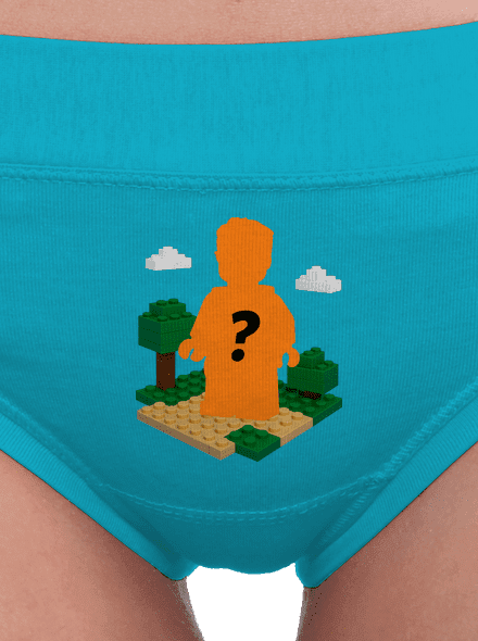 Lego z vlastnej fotky dámske nohavičky Turquoise