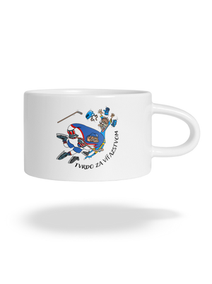 Tvrdo za víťazstvom hrnček makronka White