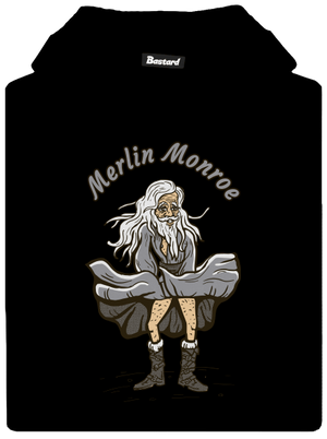 Merlin Monroe detská mikina klokanka Black