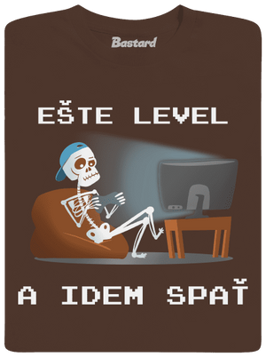 Ešte level pánske tričko Brown