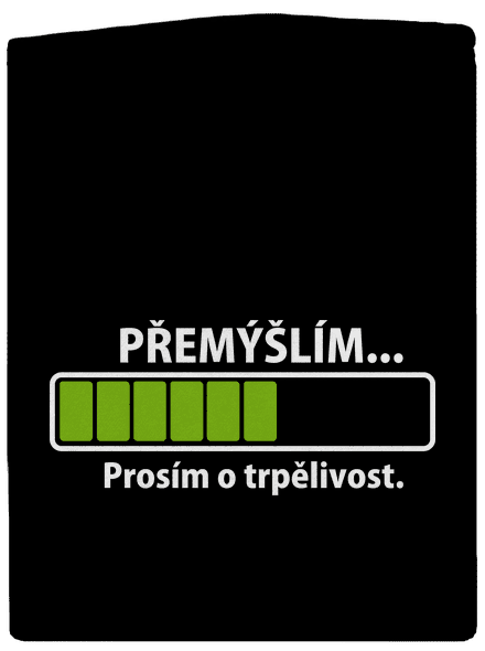Premýšľam dámska mikina na zips Black