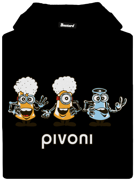 Pivoni pánska mikina klokanka Black