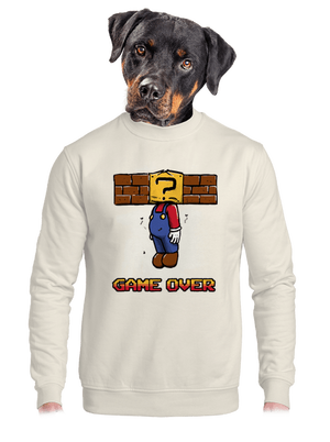Game Over unisex mikina bez kapucne Off White