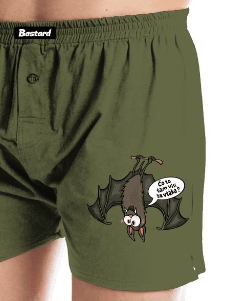 Visiaci netopier pánske trenky Khaki