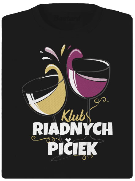 Klub riadnych pičiek dámske športové tričko Black