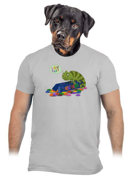 Zmätený chameleón pánske tričko Pacific Grey
