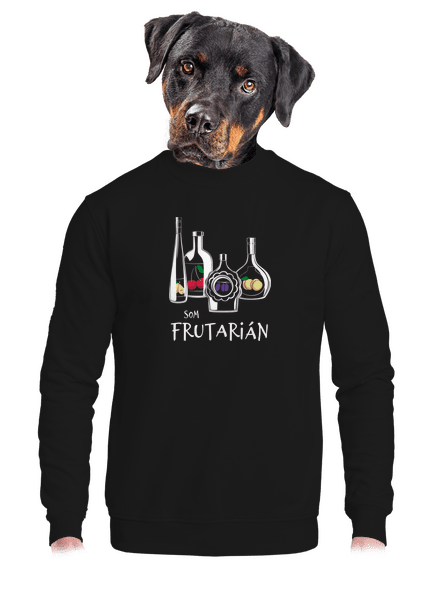 Frutarián unisex mikina bez kapucne Black