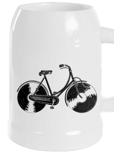 Gramofónový bicykel polliter White