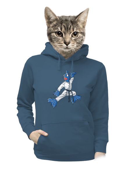 Bojovníčka dámska mikina klokanka Denim