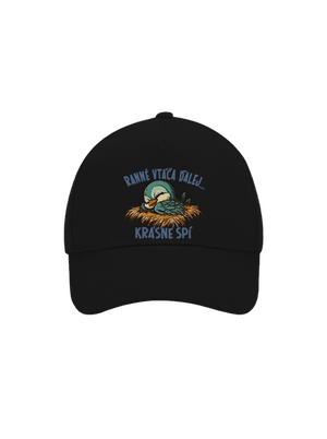 Ranné vtáča spí šiltovka baseballka Black
