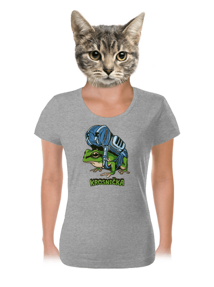 Krosnička dámske tričko Dark Gray Melange