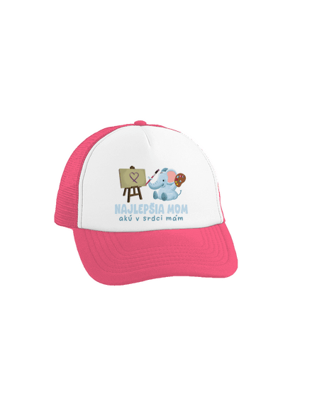 Najlepšia mom šiltovka truckerka Fluorescent Pink cap