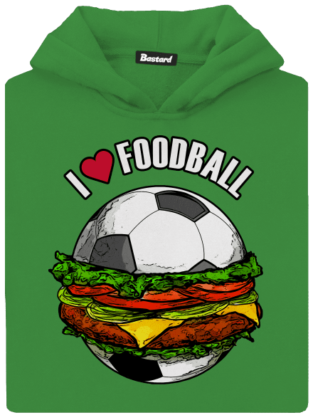 Foodball detská mikina klokanka Kelly Green AWD