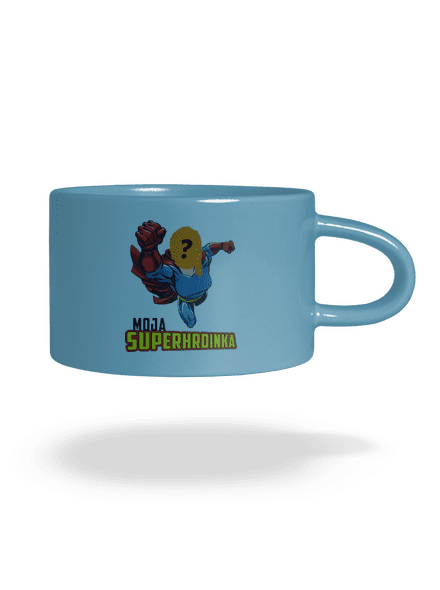 Moja superhrdinka hrnček makronka Blue Macaron