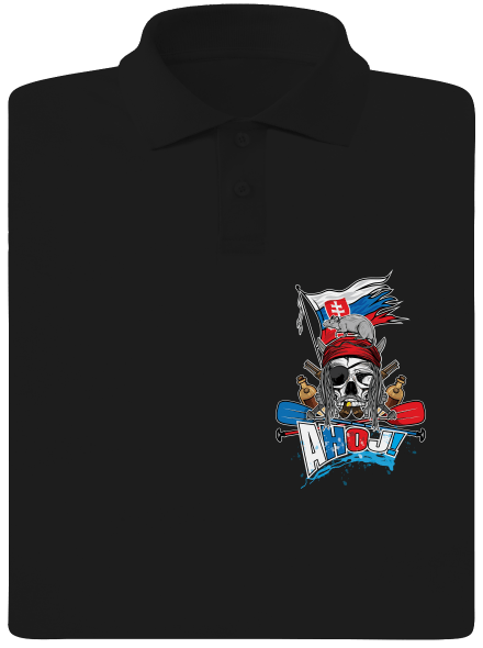 Ahoj pánska polokošeľa Black