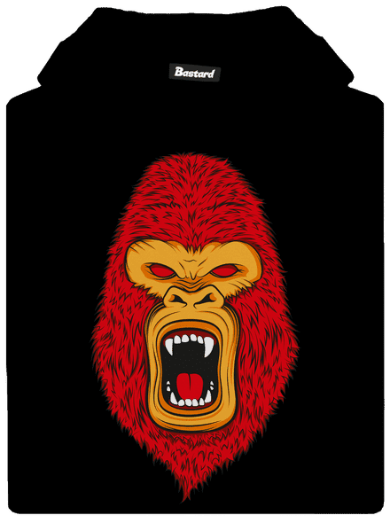 Gorilla face detská mikina klokanka Black