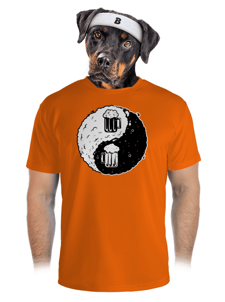 Jin Jang pivo pánske športové tričko Neon Orange