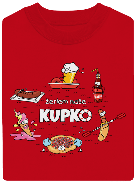 Slovenské kupko unisex mikina bez kapucne Red