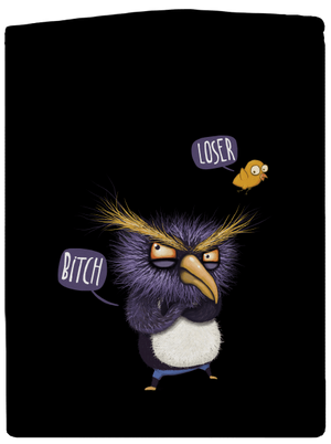 Tučniak nelieta dámska mikina na zips Black