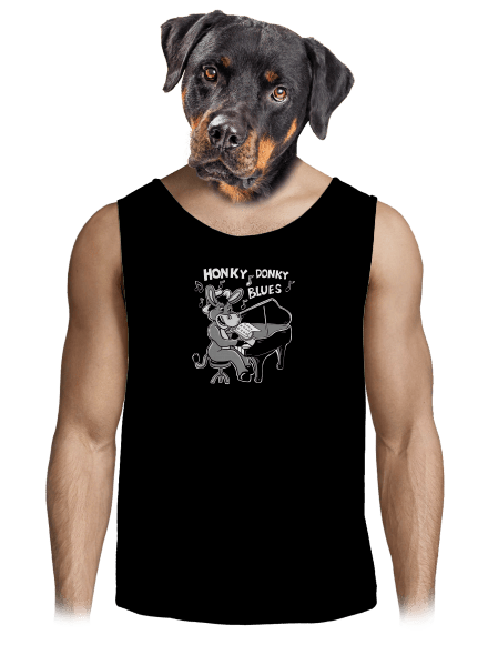 Honky donky blues pánske tielko Black