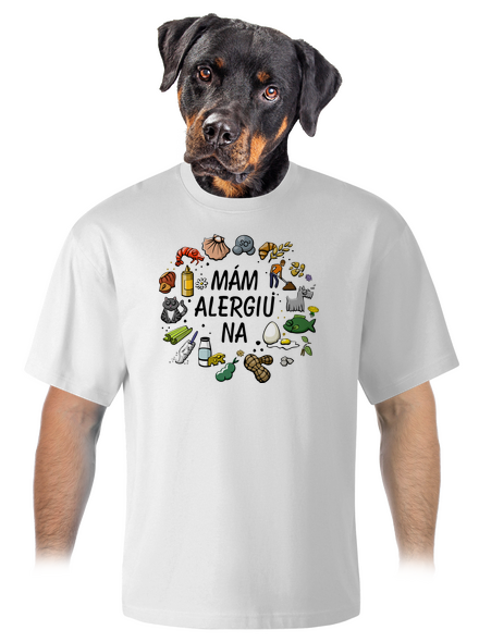 Mám alergiu na... + fix unisex tričko oversized White