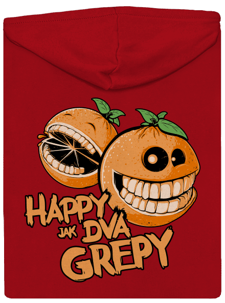 Happy grepy pánska mikina na zips Red