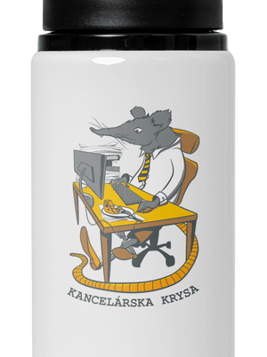 Kancelárska krysa flaša na vodu White