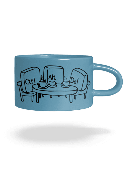 Nerozluční kamaráti hrnček makronka Blue Macaron